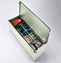 グリーンライフ アルミベンチストッカー144 ミントグリーン グリーンライフ アルミベンチストッカー 144 ABS-144P (BR) (南京錠